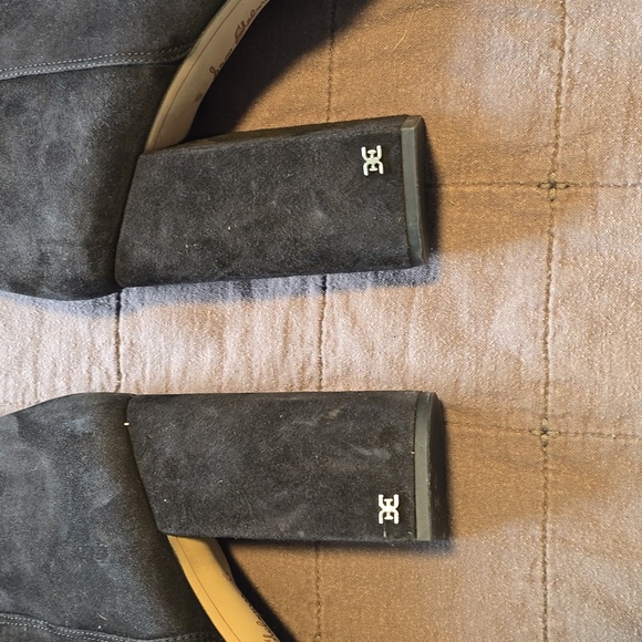 Sam Edleman Abriella Black Suede Knee High Boots - Picture 2 of 11